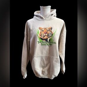The Wild Animal Sanctuary gray sweatshirt hoodie sz LG